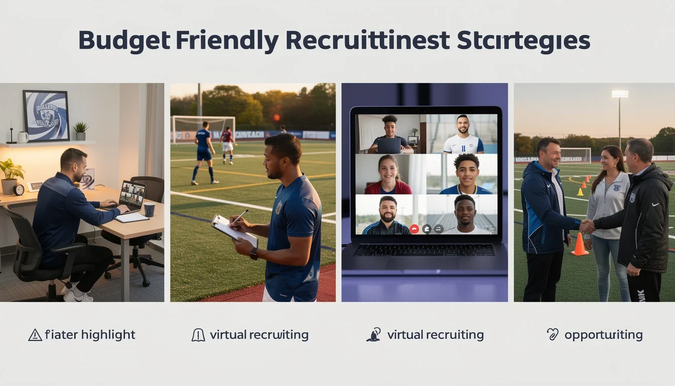 A step-by-step visual process guide demonstrating how budget-friendly recruiting strategies ncaa soccer works