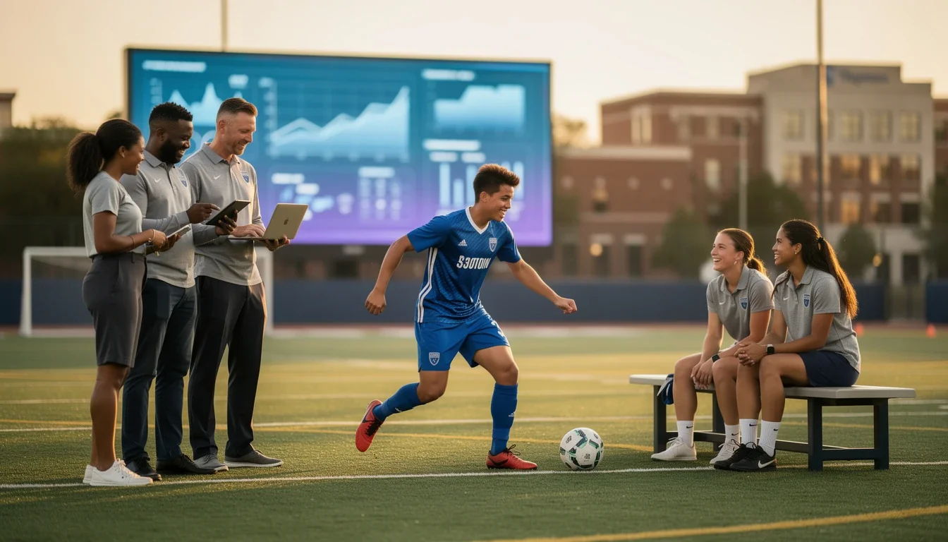 An illustrated diagram showing the key benefits of emerging ncaa d1 soccer recruitment strategies strategies