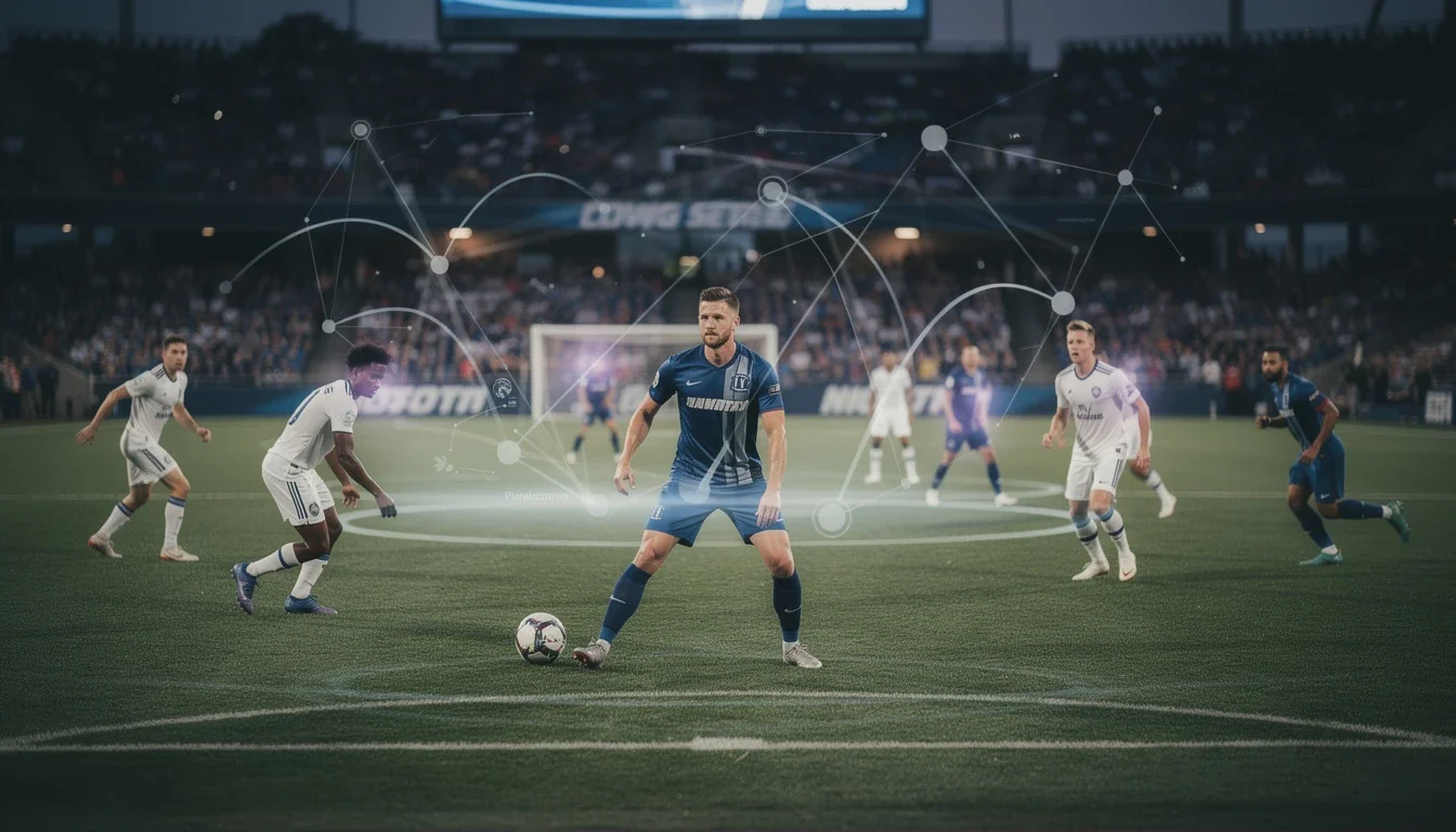 A professional team working on data-driven midfield decision making ncaa solutions in a modern office environment