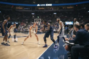 A professional team working on impact of mid-season injuries on ncaa tactics solutions in a modern office environment