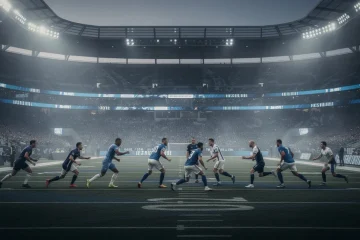 A professional team working on impact of mid-season transfer portal moves solutions in a modern office environment