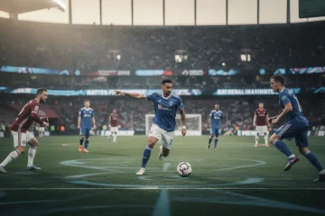 A professional team working on midfielder decision making impact 2026 solutions in a modern office environment