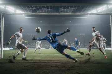 A professional team working on ncaa division 1 soccer goalkeeper challenges solutions in a modern office environment