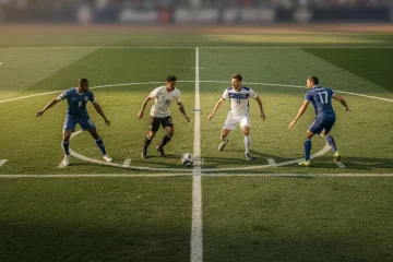 A professional team working on under-recruited talent success d1 soccer backline solutions in a modern office environment