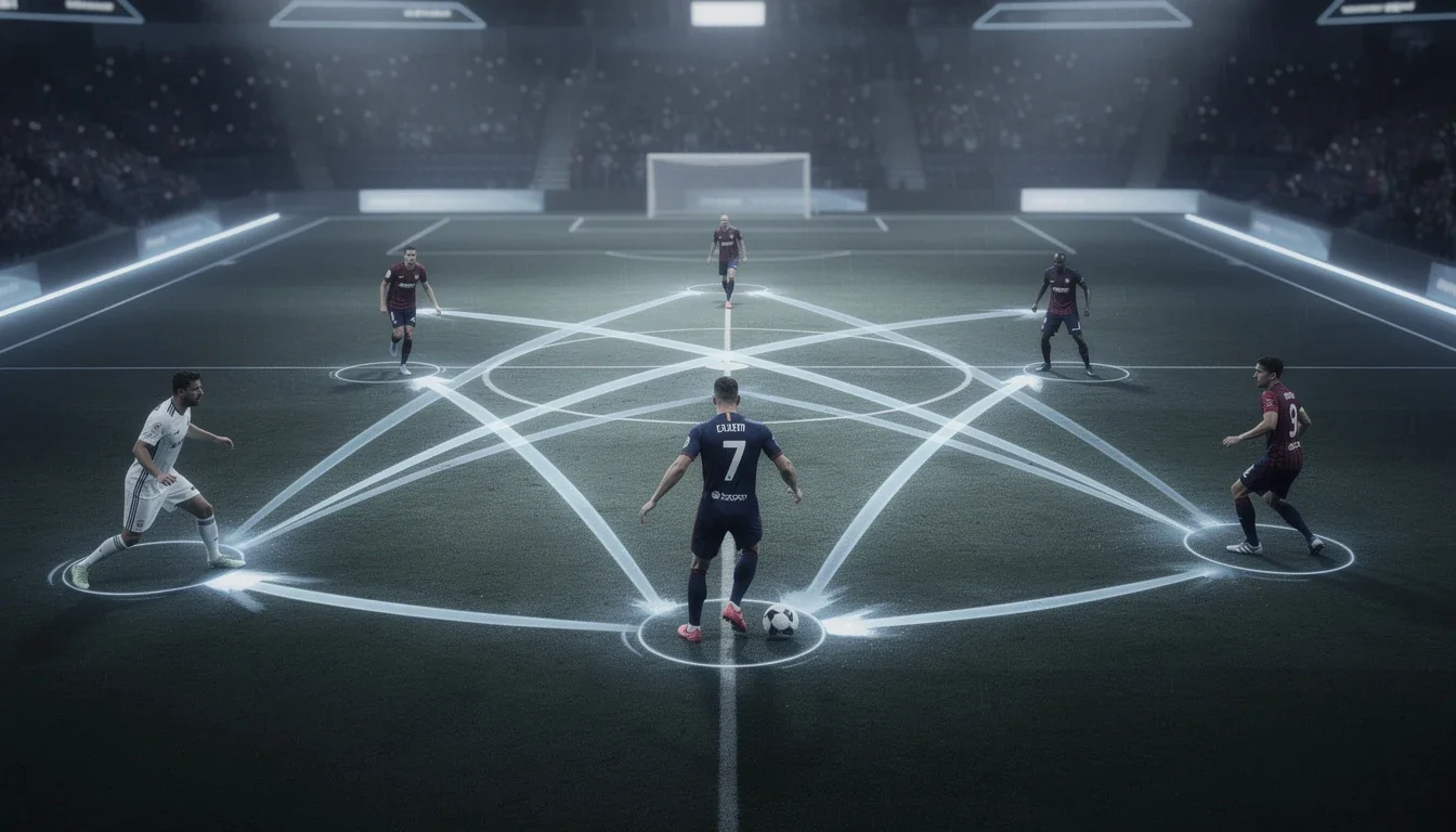 An illustrated diagram showing the key benefits of midfielder decision making impact 2026 strategies