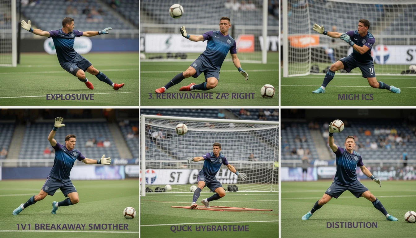 A step-by-step visual process guide demonstrating how ncaa division 1 soccer goalkeeper challenges works