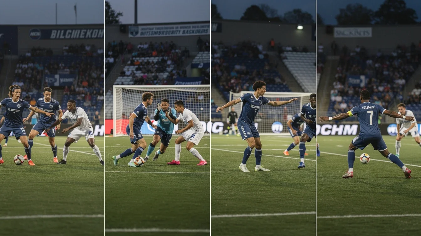 A step-by-step visual process guide demonstrating how tactical flexibility in ncaa soccer backlines works