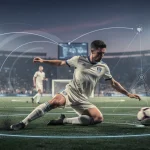 A professional team working on advanced scouting metrics for d1 soccer defenders solutions in a modern office environment