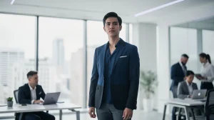 A professional team working on defensive line communication in ncaa d1 soccer solutions in a modern office environment