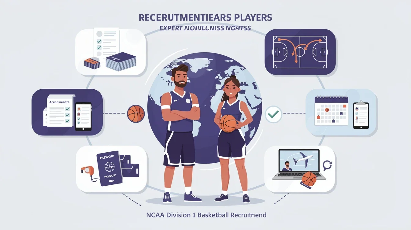 A summary infographic highlighting best practices for international player ncaa d1 recruitment checklist