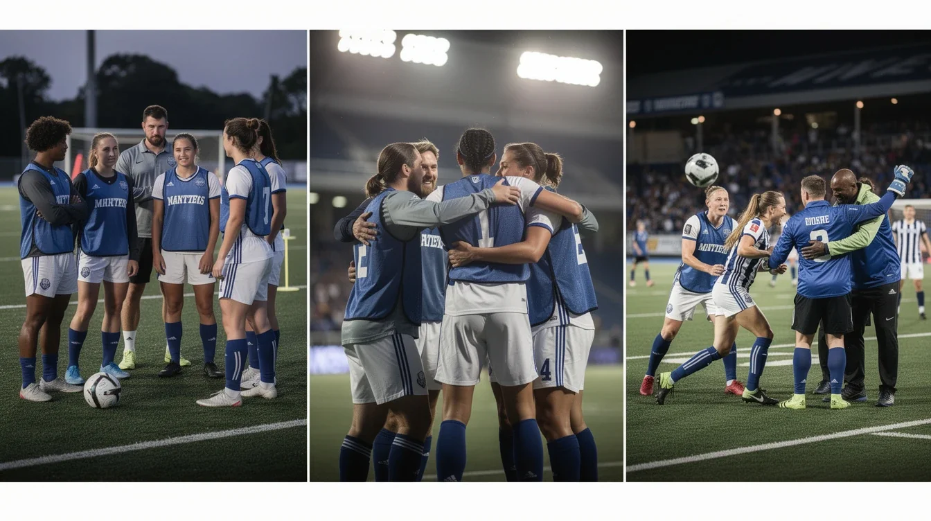 A step-by-step visual process guide demonstrating how midseason team chemistry in ncaa soccer works