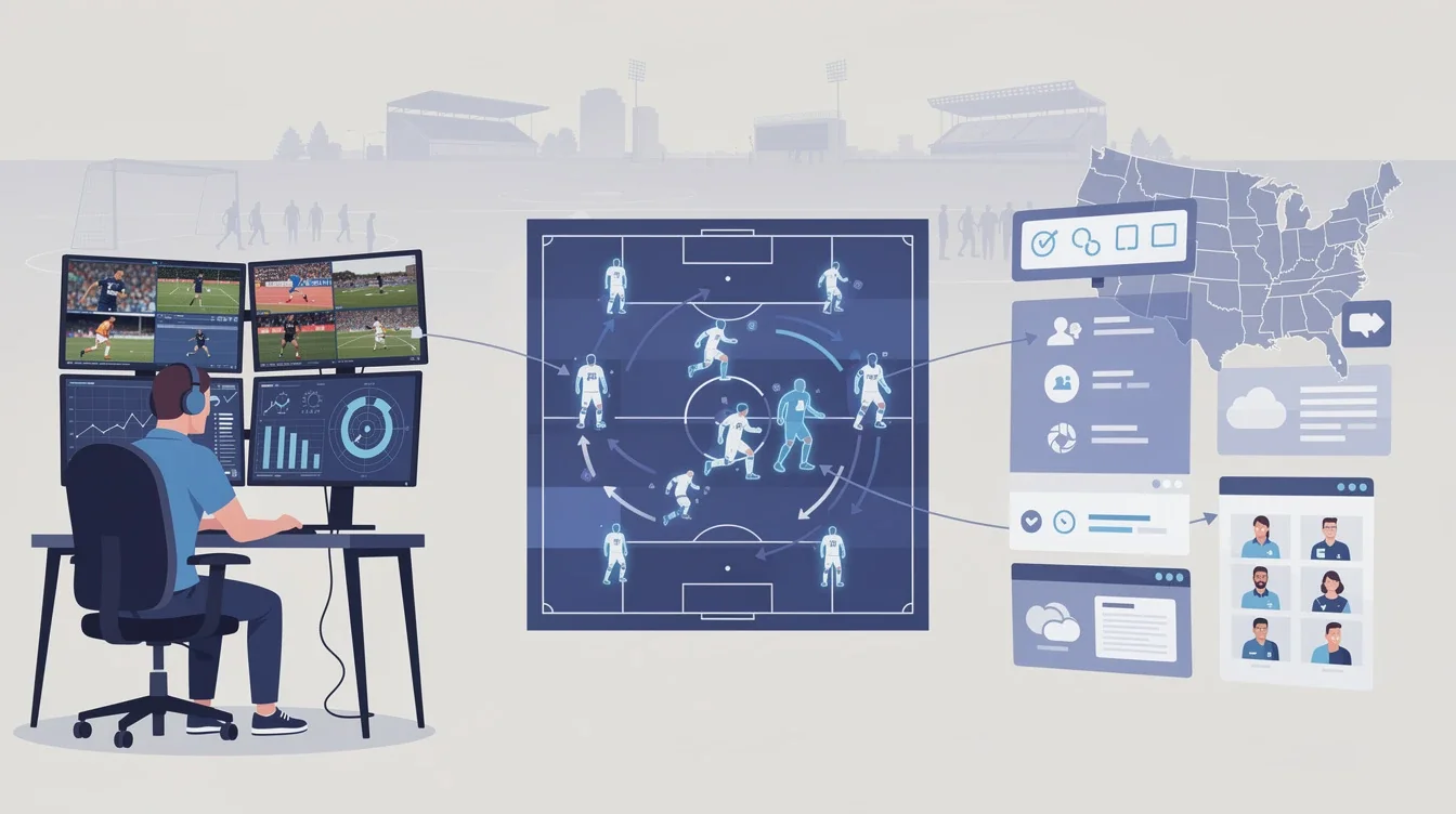 A summary infographic highlighting best practices for virtual scouting techniques ncaa d1 soccer