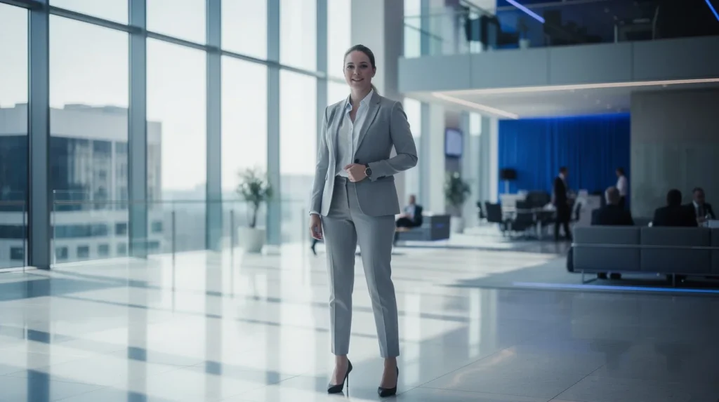 A professional team working on tactical versatility women d1 soccer midfielders solutions in a modern office environment