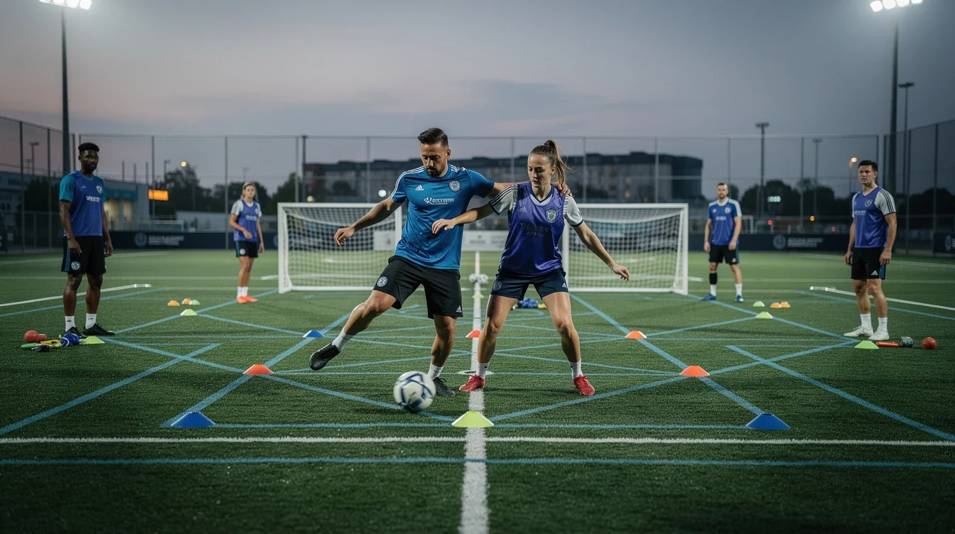 An illustrated diagram showing the key benefits of midfield visualization decision-making drills strategies