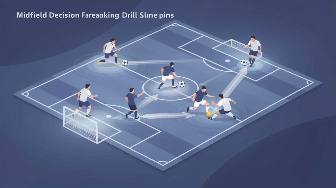 A summary infographic highlighting best practices for midfield visualization decision-making drills