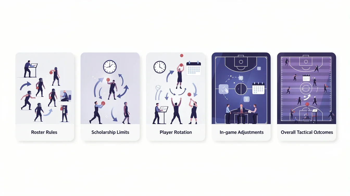 A step-by-step visual process guide demonstrating how ncaa roster rules impact on team tactics 2026 works