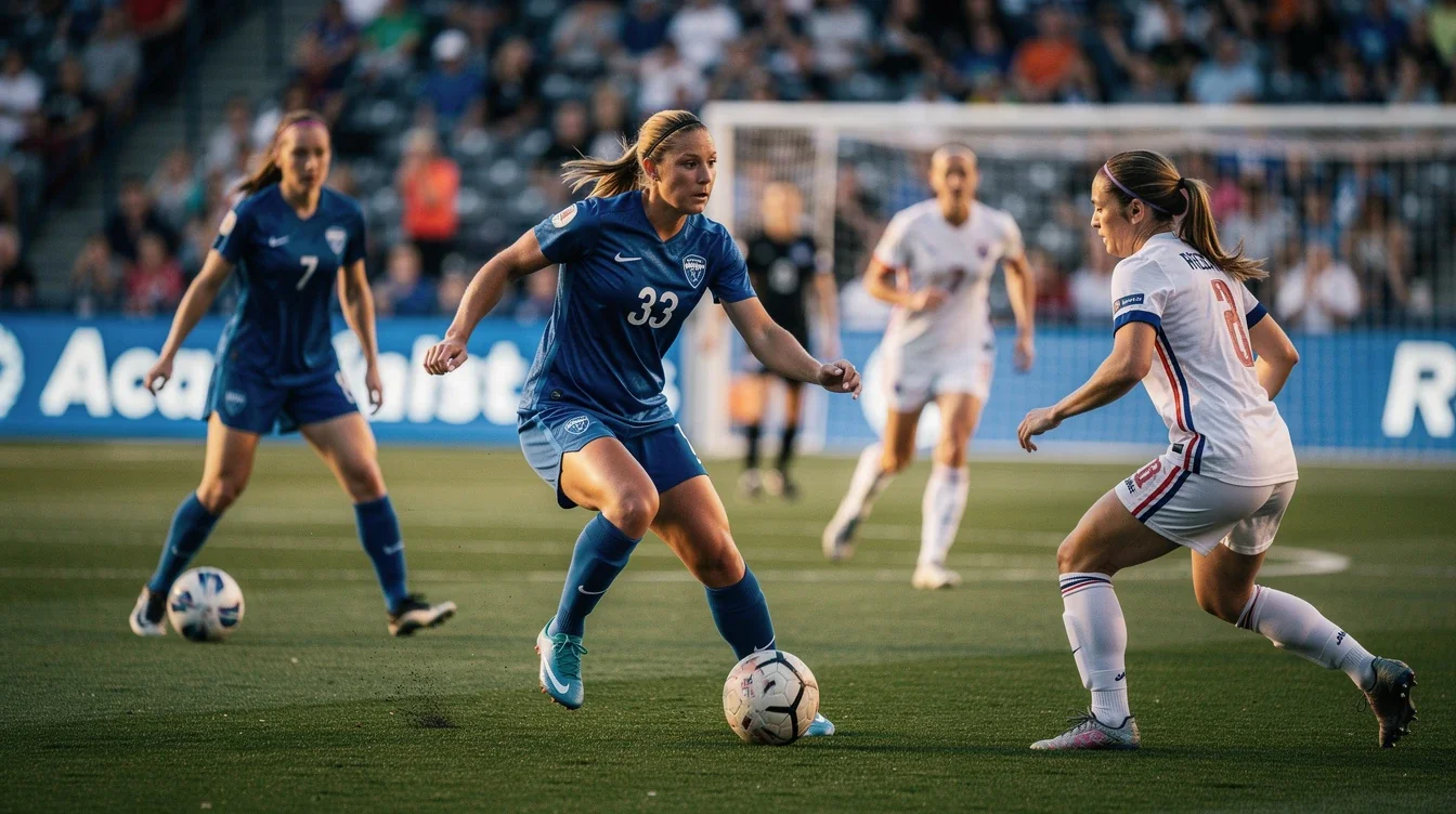 An illustrated diagram showing the key benefits of defensive midfielder skillset in women’s ncaa soccer strategies