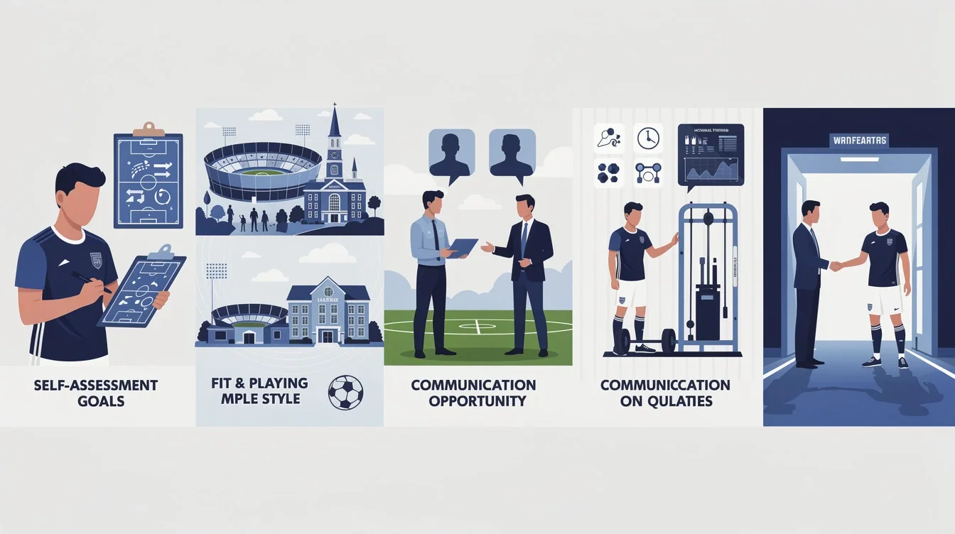 A step-by-step visual process guide demonstrating how midfielder priorities 2026 ncaa transfer portal works