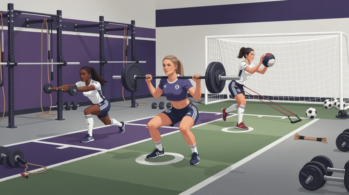 A summary infographic highlighting best practices for strength training for ncaa women’s soccer defenders